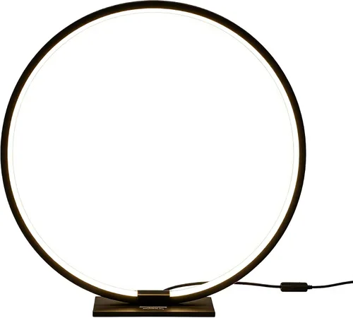Miniatura 6 de Lámpara de mesa LED circular con control táctil, regulable de 3 vías, lámpara de mesita de noche con puerto USB, lámparas de mesa modernas, 12 W
