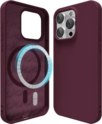 Miniatura 169 de oakxco Funda de silicona para iPhone 12 Pro Max, magnética, compatible con carga inalámbrica Magsafe, cubierta protectora de goma suave y delgada