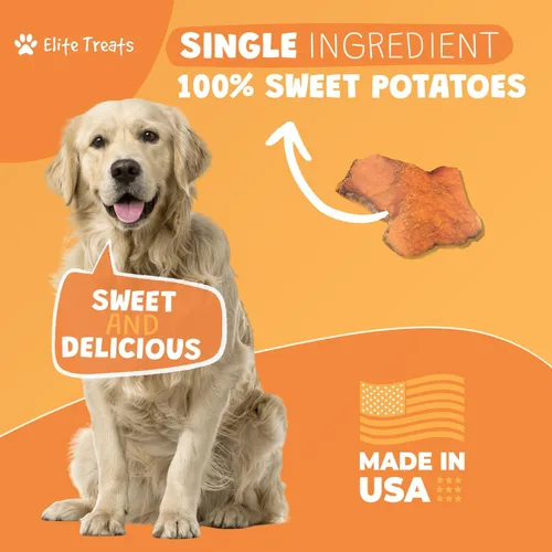 Miniatura 2 de Golosinas para perros de batata hechas en Estados Unidos 100% naturales, un ingrediente Golosinas veganas para perros sin granos para cachorros