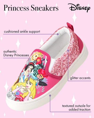 Miniatura 2 de Disney Tenis de princesa o Minnie Mouse para niña, zapatos sin cordones de Minnie Mouse para niñas (niños pequeñosniños grandes)