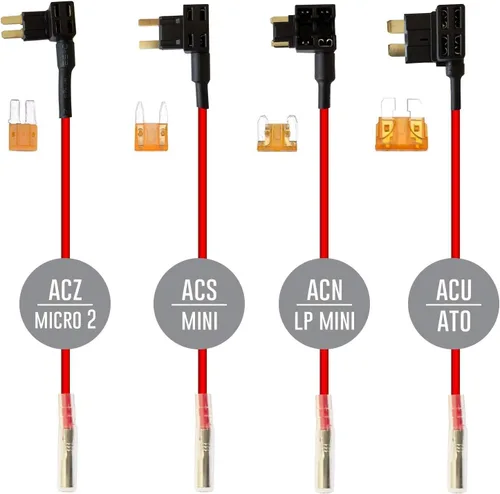 Miniatura 5 de Kit de cableado rígido de 15 pies con micro USB y mini USB para cámara de tablero y tipo C con fusible Mini(ACS)/LP Mini(ACN)/ATO(ATC