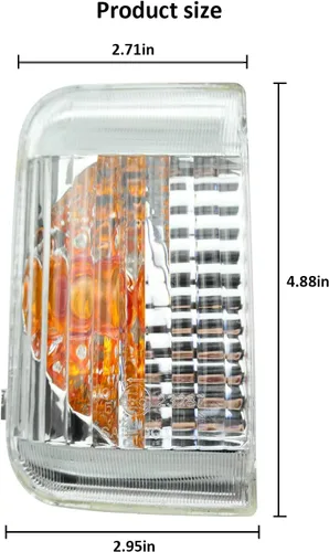 Miniatura 6 de Indicador de espejo lateral izquierdo para conductor, carcasa de luz de señal de giro Compatible con ProMaster 1500 2500 3500 2014-2021
