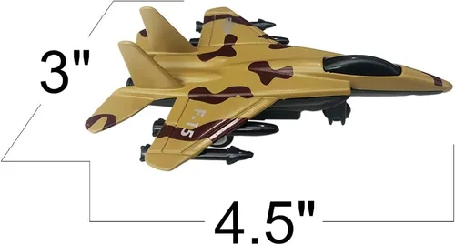 Miniatura 3 de ArtCreativity United Sates Air Force - Juego de 4 juguetes de combate fundido a presión de la Fuerza Aérea de los Estados Unidos, mecanismo