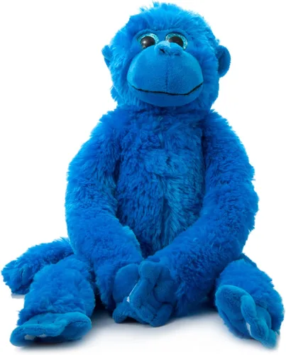 The Petting Zoo Mono de peluche, juguetes de peluche para niñas y niños, arcoíris de colores, 20 pulgadas (azul)