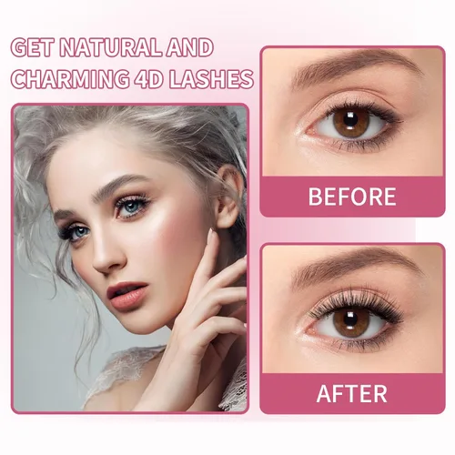 Miniatura 6 de Pestañas magnéticas dobles, pestañas magnéticas sin delineador de ojos 4D aspecto natural, reutilizables, fáciles de usar, pestañas postizas