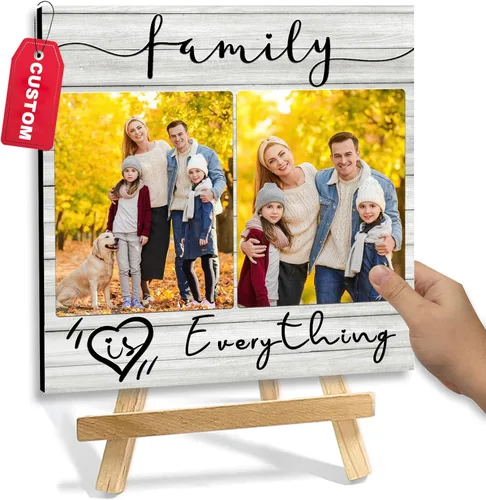 Miniatura 9 de Marco de fotos personalizado con soporte, impresión de imagen personalizada, regalos de fotos personalizados para decoración del hogar, exhibición