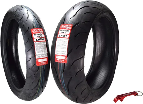 Miniatura 13 de Kenda KM1 (KM001) 120/70ZR17 Neumático delantero para motocicleta Sport Touring 58W - Neumático radial con estabilidad a alta velocidad y excelente