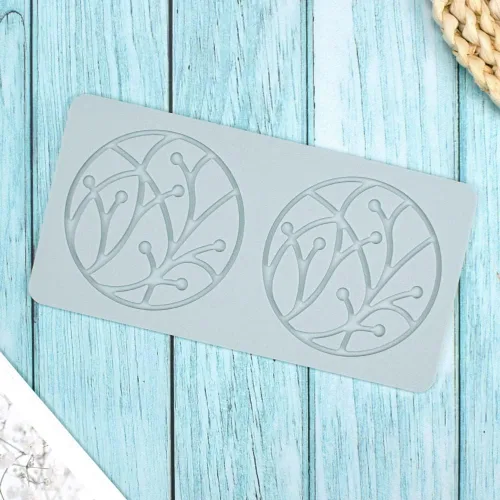 Miniatura 4 de Molde de encaje de hojas huecas 3D, molde de encaje de silicona con formas de flores de múltiples hojas para decoración de pasteles, tapete