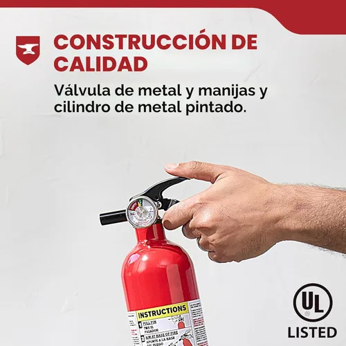 Miniatura 4 de Kidde, FA110G, Extintor multiusos para casa, oficina, dormitorio, residencial, 1A10BC Extintor multiusos residencial para pequeños incendios