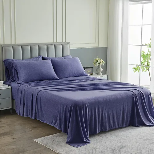 Miniatura 10 de Pure Bedding Sábanas – Juego de sábanas individuales [3 piezas, azul cielo] – Hotel Luxury 1800 microfibra cepillada – Suave y transpirable – Sábana