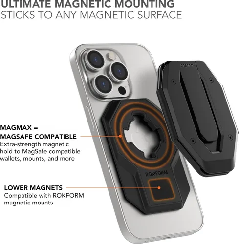 Miniatura 6 de Rokform Adaptador universal, compatible con bloqueo giratorio y seguro magnético, se monta en casi cualquier teléfono inteligente, funda