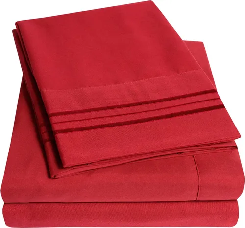 Miniatura 11 de Juego de sábanas y fundas de almohada de la colección 1500 Supreme, tamaño Queen, estampado Paisley gris - Juego de sábanas y fundas de almohada