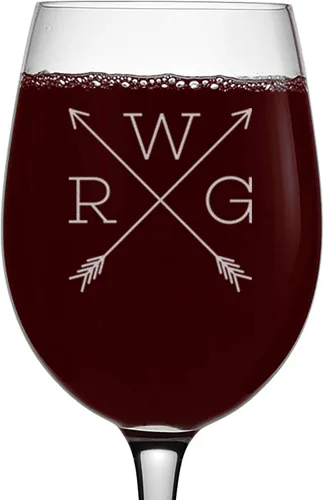 Miniatura 21 de Copa de vino personalizada sin tallo, grabada para el Día de la Madre, monograma circular, copa de vino personalizada para mamá, copas de vino