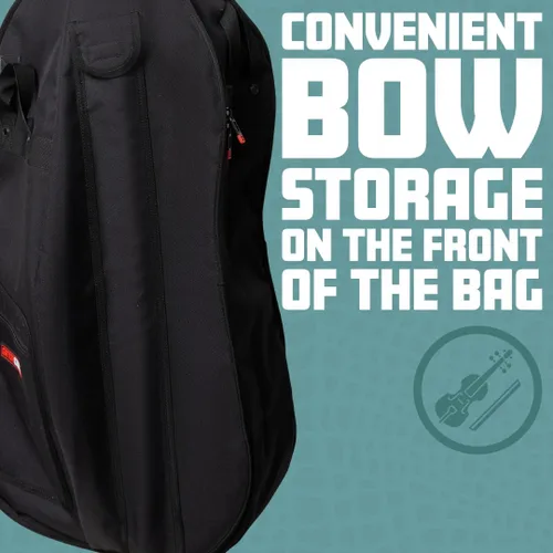 Miniatura 2 de Gator Cases - Bolsa de viaje para orquesta y banda ligera para 1/2 contrabajo vertical; (GBO-BASS12)