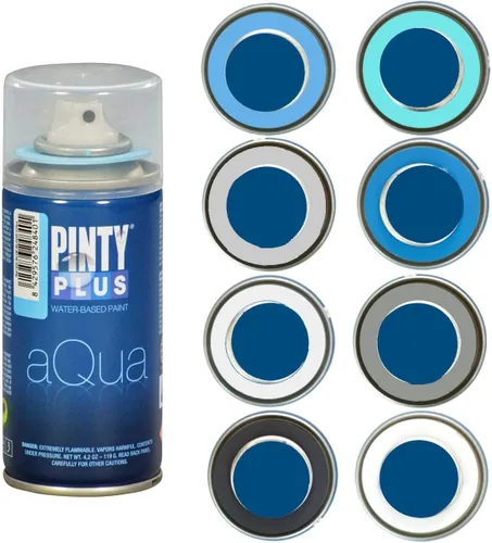 Miniatura 2 de Pintyplus Aqua Mini pintura en aerosol - Juego de 8 latas a base de agua de 4.2 onzas. Acabado ultra mate. Perfecto para artes y manualidades.