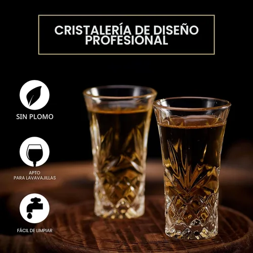 Miniatura 3 de JAIEF Vasos de tequila con base pesada, vasos cordiales de 2 onzas (juego de 6)