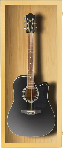 Miniatura 29 de PENNZONI Vitrina de guitarra acústica - Estuche acrílico para guitarra acústica - Soporte de pared para guitarra hecha de marco de madera dura