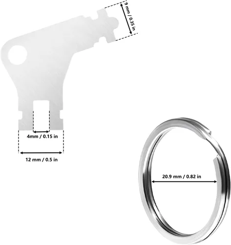 Miniatura 2 de 24 unidades de llaves dispensadoras de toallas de papel, llave universal de repuesto compatible con dispensadores de papel higiénico y papel