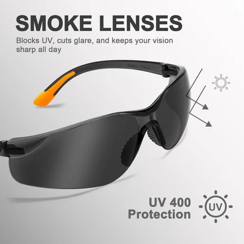 Miniatura 2 de ProtectX Gafas de seguridad para hombres y mujeres, lentes de sol de seguridad con lentes antivaho resistentes a los arañazos, agarres Olympus