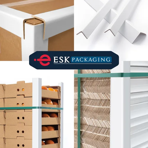 Miniatura 6 de Protectores de borde de cartón para envío - 2"A x 2"P x 48"L, servicio ligero .120 ga, protectores de esquina de palé, tableros en ángulo, blanco