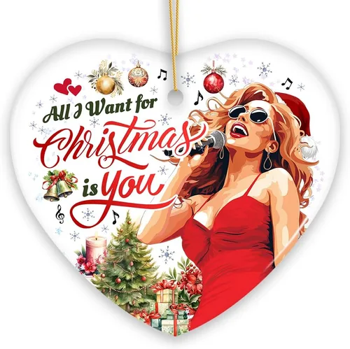 Miniatura 39 de Adornos navideños de moda con temática de cultura pop, películas y música - Huele a espíritu navideño Rock and Roll Adorno (Estrella)
