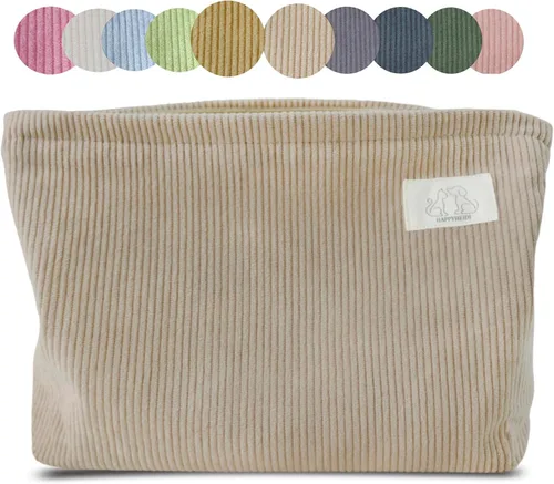 Miniatura 11 de HAPPYHEIDI Bolsa de maquillaje estética para mujer con compartimento para accesorios con cremallera para cosméticos, viajes, organizador de bolsos