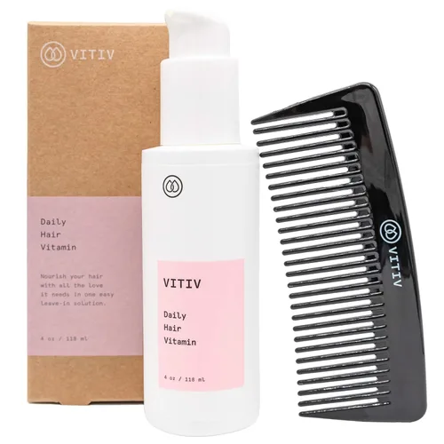 VITIV Acondicionador sin enjuague de 4 onzas, vitaminas nutritivas para tu cabello y cuero cabelludo, todo natural, sin silicona, vegano, hecho para