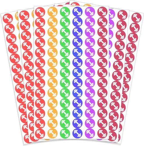 Calcomanías de planificación de levantamiento de pesas, calcomanías coloridas para planificar ejercicios, calcomanías de recordatorio de salud para