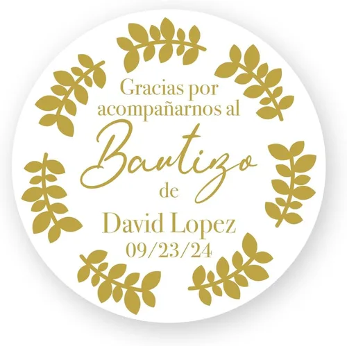 Bautizo Stickers - Bautizo Round Stickers - Pegatinas de bautizo personalizadas - Bautizo - Bautizo - Bautizo - Etiquetas de bautizo - Bautizo
