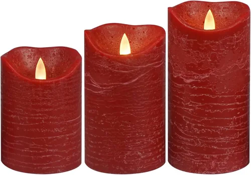 Miniatura 14 de CANDLE CHOICE Velas sin llama a pilas con temporizador, cera real, pilares LED eléctricos parpadeantes realistas, ciclo diario integrado automático