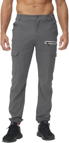 YuKaiChen Pantalones cargo Ripstop, resistentes al agua, para hombre, ligeros, para senderismo, viajes, cintura resistente, pantalones casuales
