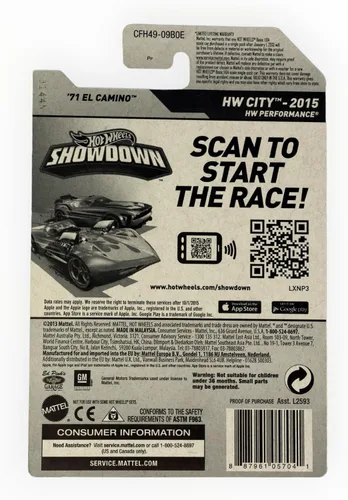 Miniatura 2 de Hot Wheels '71 El Camino, HW City 18/250 [Púrpura]