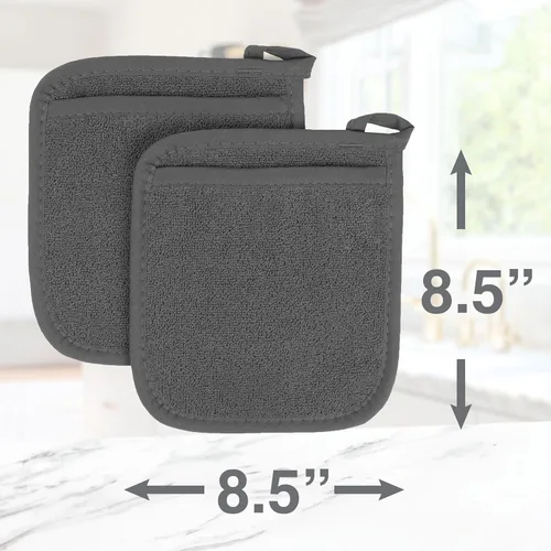 Miniatura 7 de Ritz - Guante de bolsillo de rizo y almohadilla resistente al calor, duradero, 100% algodón, diseño ergonómico para un agarre óptimo, fácil cuidado