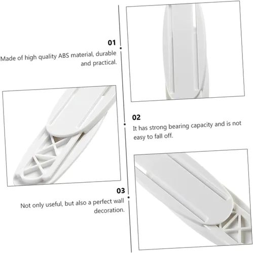 Miniatura 4 de BESPORTBLE 10 pares de soportes de panel de conexión de cable montado en la pared sin perforaciones
