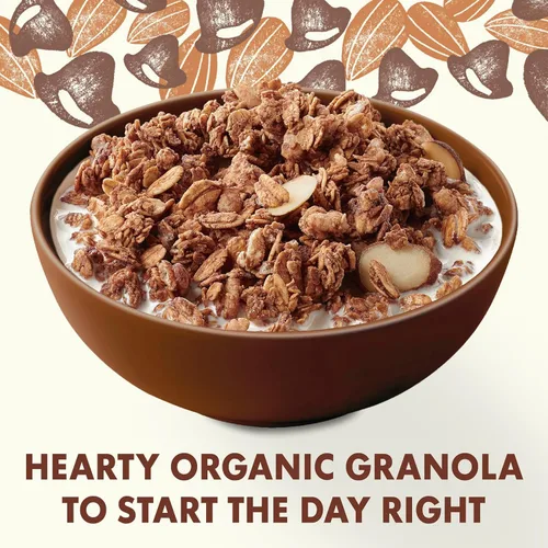 Miniatura 3 de Cascadian Farm Granola orgánica, cereal de almendras de chocolate oscuro, bolsa resellable, 11 onzas