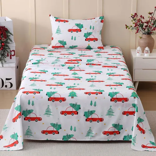 Miniatura 23 de JSD Juego de sábanas de dinosaurio para niños, tamaño individual, 3 piezas, sábanas de microfibra con estampado suave para niños y niñas, bolsillo
