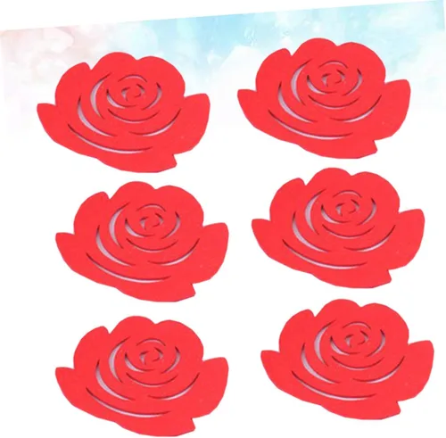 Miniatura 3 de Posavasos de fieltro, 18 unidades, decoración de banquetes, tazas para fiestas, manteles individuales para bebidas, no tejidos, posavasos de boda