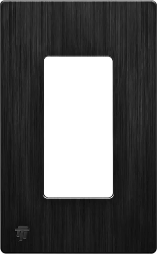 Miniatura 61 de ENERLITES Placas de pared decorativas sin tornillos, cubiertas de tomacorrientes seguras para niños, tamaño de 4 posiciones, 4.68" H x 8.30" L, Negro