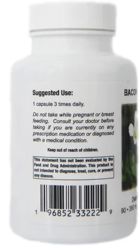 Miniatura 3 de Supreme Nutrition Products Bacopa, 90 cápsulas vegetarianas de hierbas de bacopa pura