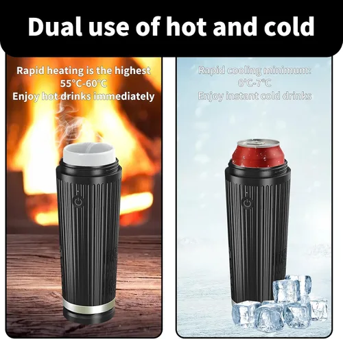 Miniatura 2 de Enfriador y calentador inteligente 2 en 1 de 12 V, mantiene la bebida fría o caliente en el soporte, calentador de agua y leche para bebidas y café
