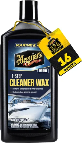 Meguiar's Cera limpiadora marina/RV de un solo paso M5016 - Cera de grado profesional para botes y autocaravanas, limpiadora, pulidora y protectora