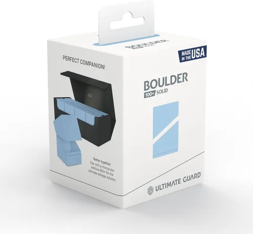 Miniatura 9 de Ultimate Guard Boulder Solid 100+, Estuche para Mazo para 100 Cartas TCG con Doble Funda, Azul Bebé, Almacenamiento Seguro y Duradero