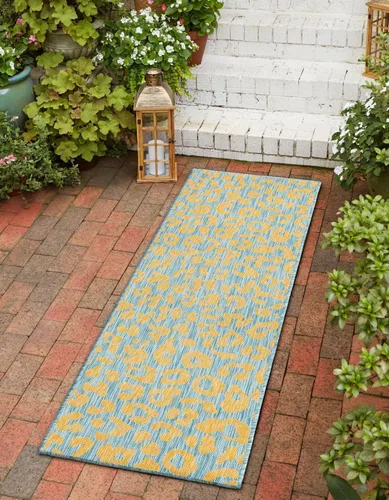 Miniatura 41 de Unique Loom Outdoor Safari Collection Alfombra de área - Leopardo (4 pies 1 pulgada x 6 pies 1 pulgada rectangular, gris claro/gris)