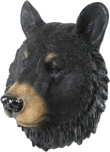 Miniatura 2 de Ebros Gift The Brave - Placa decorativa de pared con cabeza de oso negro de 8 pulgadas de alto, taxidermia, escultura artística con diseño de oso
