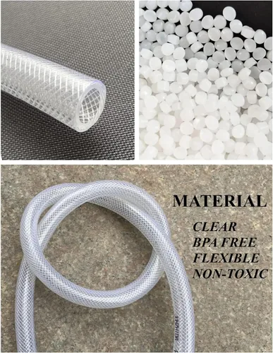 Miniatura 3 de Tubo de PVC transparente trenzado de alta presión de 1/2 pulgada de diámetro interior x 3/4 pulgadas de diámetro exterior de 25 pies, tubo de vinilo