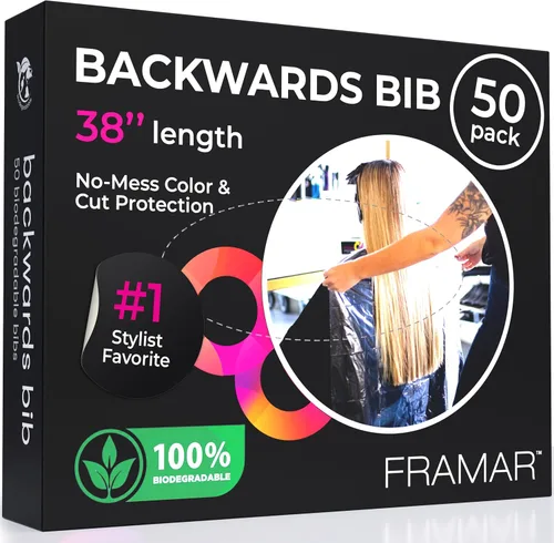 FRAMAR Capas desechables para cortar el cabello, protege a los clientes, capas y sillas desechables para peluquería, capa de tinte para el cabello,
