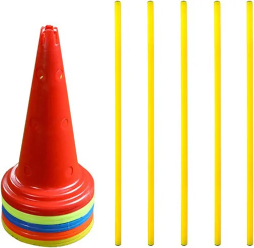 Miniatura 8 de YXXSDP Juego de entrenamiento de velocidad y agilidad para niños, equipo deportivo multicolor portátil para pista, equipo deportivo de jardín