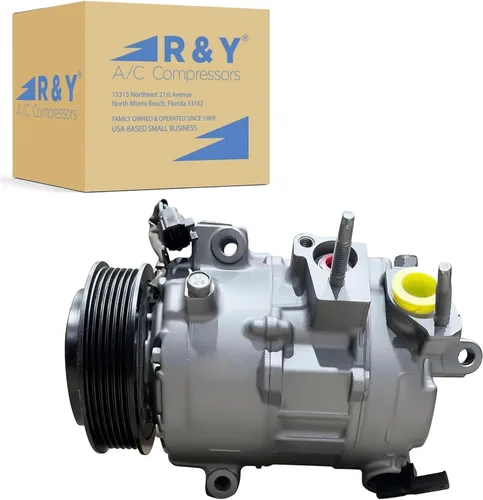 RYC - Compresor de aire acondicionado automotriz y embrague de A/C AFG337 (se adapta a Ford Edge 2.7L 2019, 2020, 2021, 2022; compatible con Lincoln