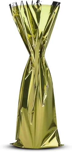 Miniatura 16 de MT Products Bolsas de regalo de vino Mylar metalizadas azules de 6.5 x 18 pulgadas, ideales para tirar de vino, paquete de 25