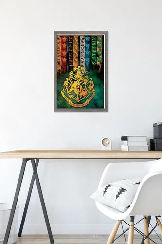 Miniatura 6 de Trends International The Wizarding World: Harry Potter - Póster de pared con crestas de la casa, 14.725 x 22.375 pulgadas, versión enmarcada